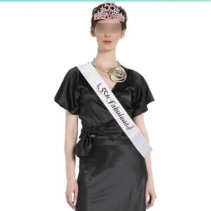 55th Birthday Gifts for Women, Tiara and Sash.